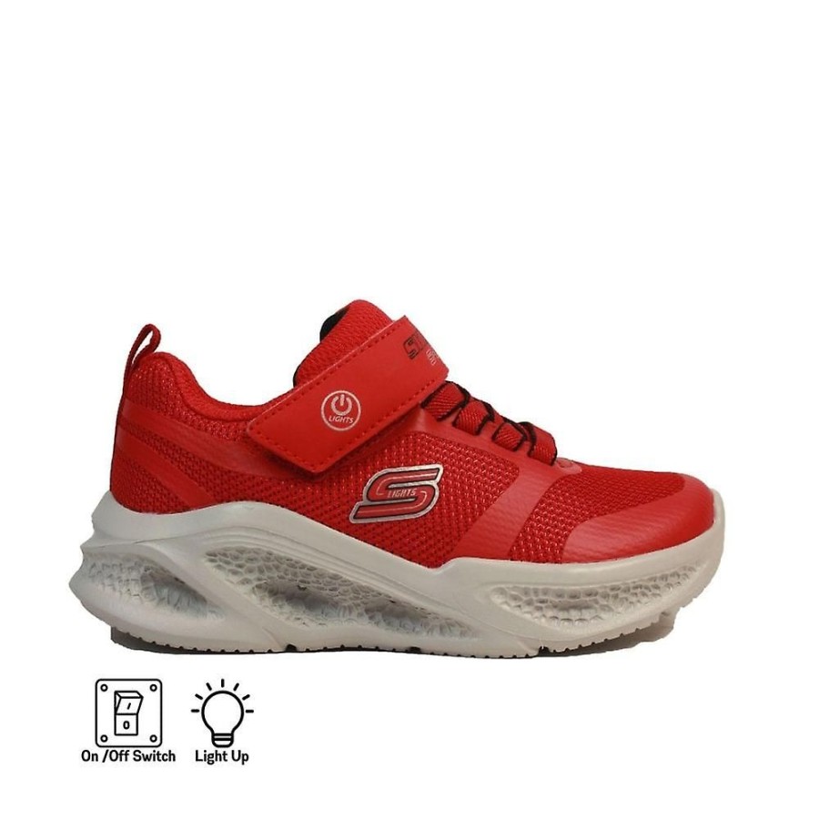 Children Skechers | Skechers Meteor Lights Red/Black