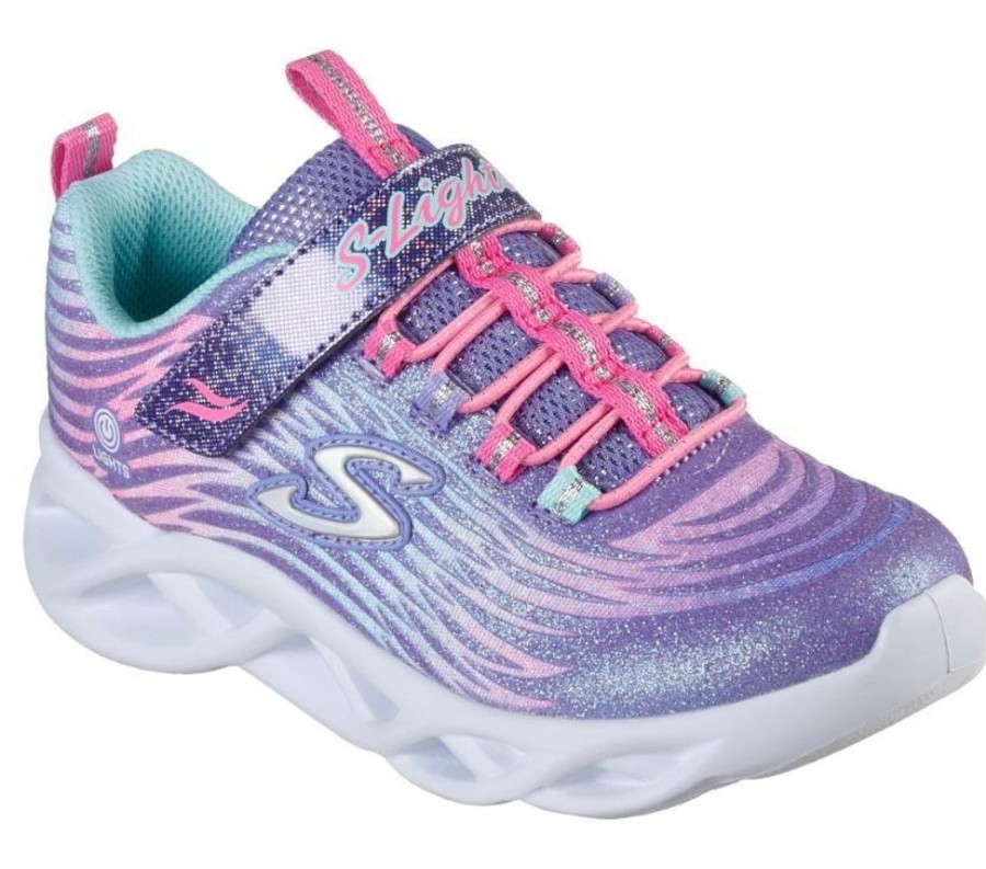 Children Skechers | Skechers Twisty Brights Lavender Multi