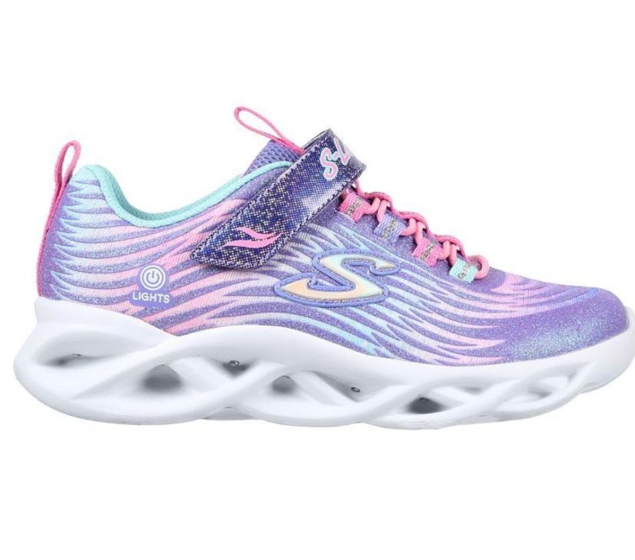 Children Skechers | Skechers Twisty Brights Lavender Multi