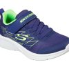 Children Skechers | Skechers Microspec Texlor Navy Lime