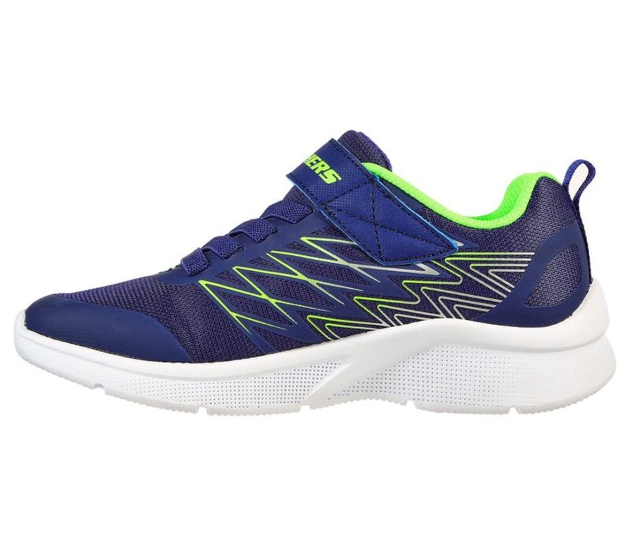 Children Skechers | Skechers Microspec Texlor Navy Lime