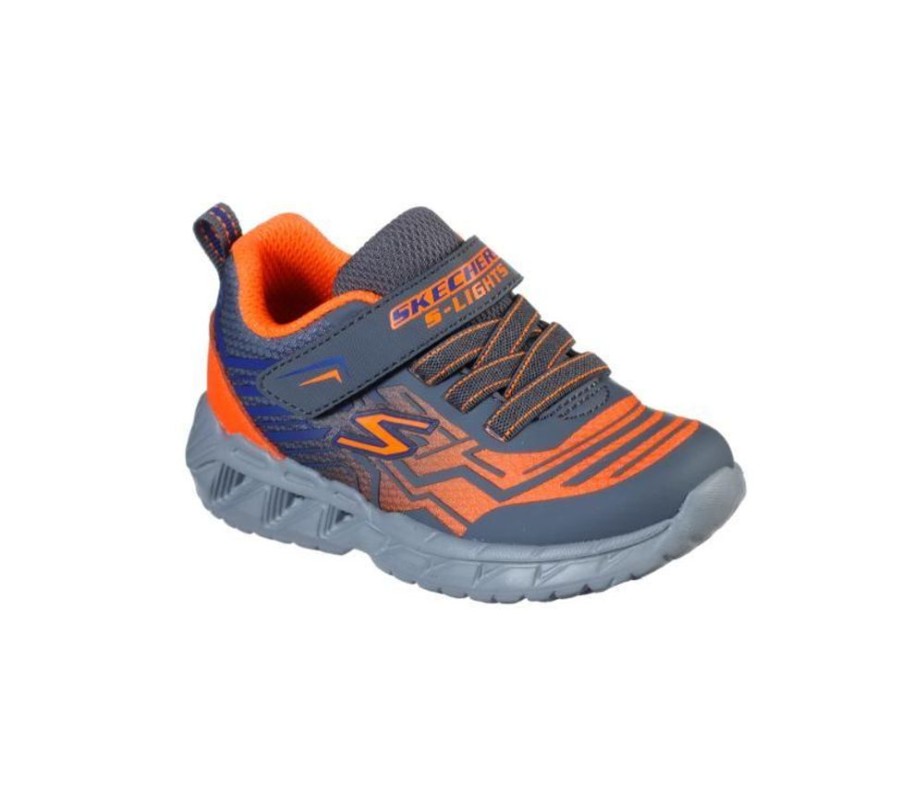 Children Skechers | Skechers Bozler Charcoal/Orange