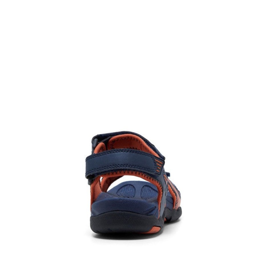 Children Clarks | Clarks Trick Navy/Tangerine