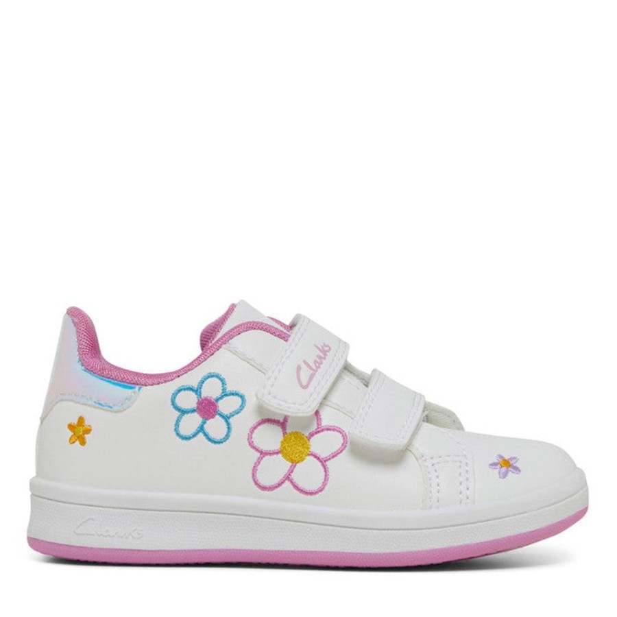 Children Clarks | Clarks Daphne Jnr White Magenta