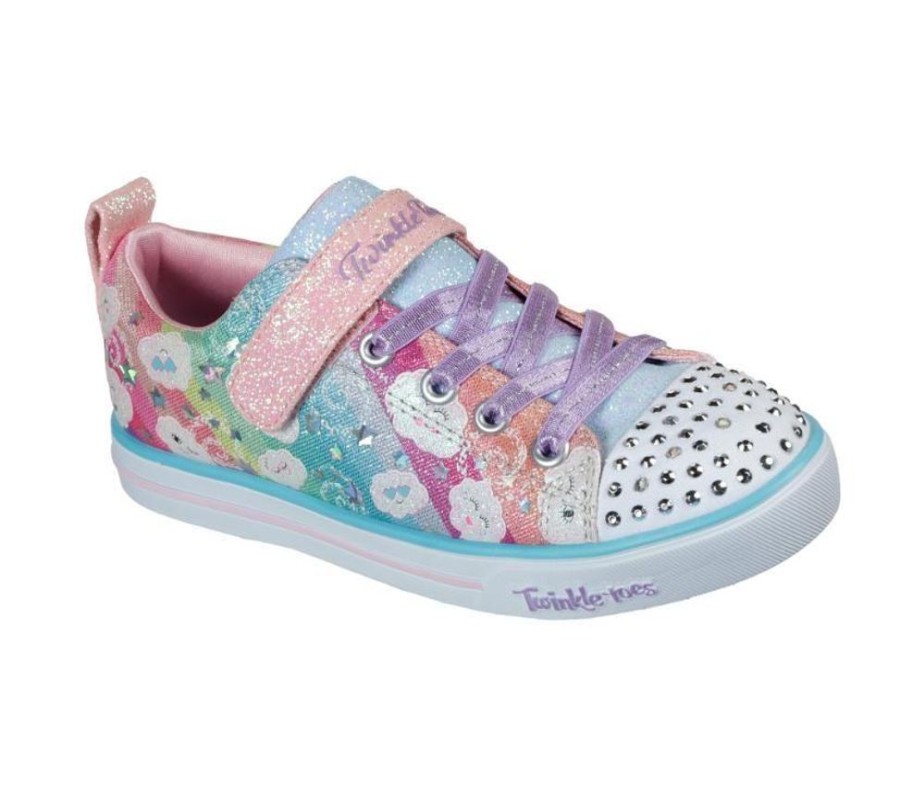 Children Skechers | Skechers Rainbow Sparks Light Pink Multi