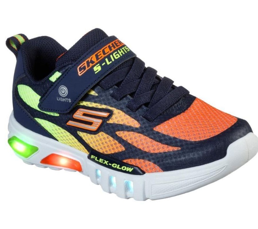 Children Skechers | Skechers Dezlo Navy Orange