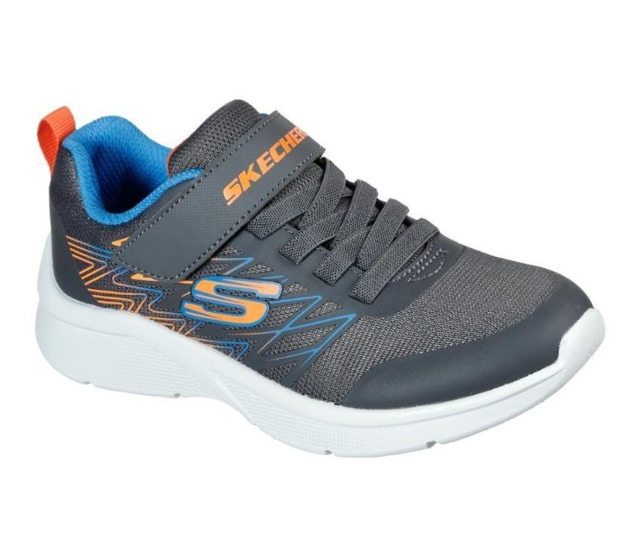 Children Skechers | Skechers Microspec Texlor Grey Blue