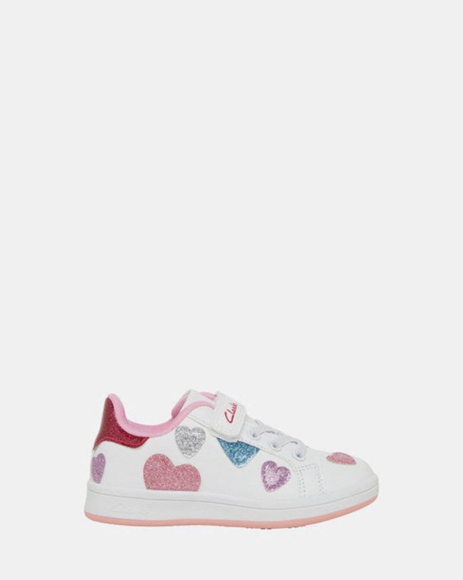 Children Clarks | Clarks Dizzy Jnr White/Glitter Multi