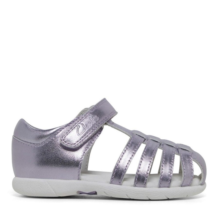 Children Clarks | Clarks Shelly E Lavender Metallic