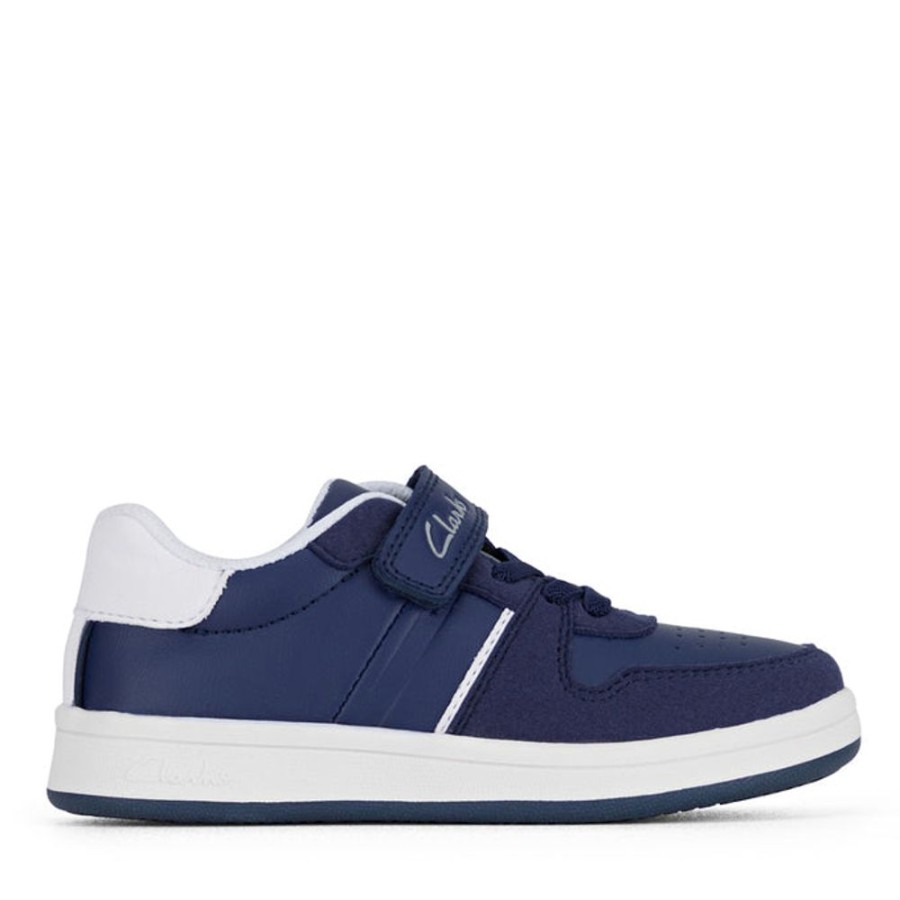 Children Clarks | Clarks Dominic Jnr Navy White