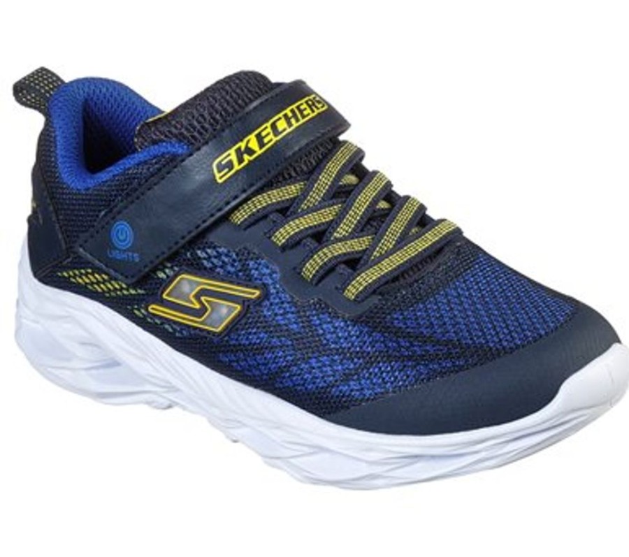 Children Skechers | Skechers Vortex Flash Navy Yellow