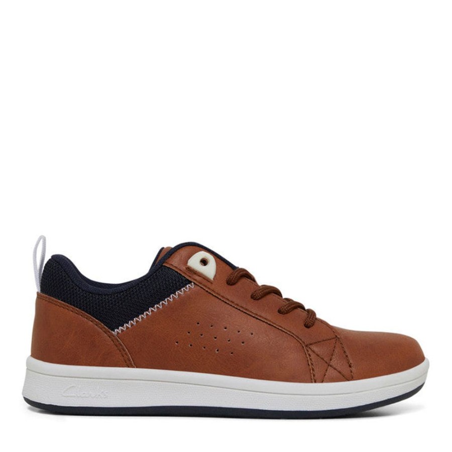 Children Clarks | Clarks Denham E+ Tan/Navy