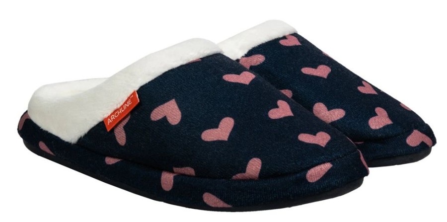 Women'S Archline | Archline Open Navy Hearts