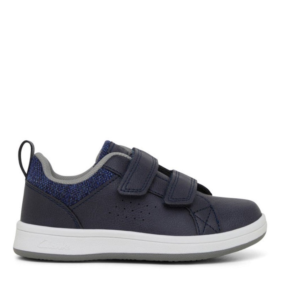 Children Clarks | Clarks Denham Jnr Navy/Tweed