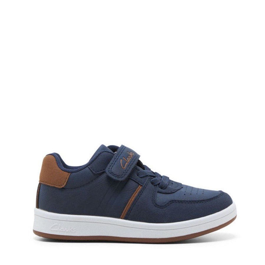 Children Clarks | Clarks Dominic Jnr Navy/Tan