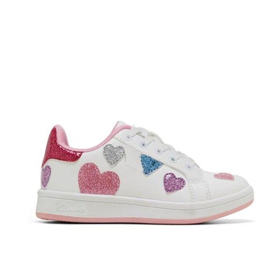 Children Clarks | Clarks Dizzy White/Glitter Multi