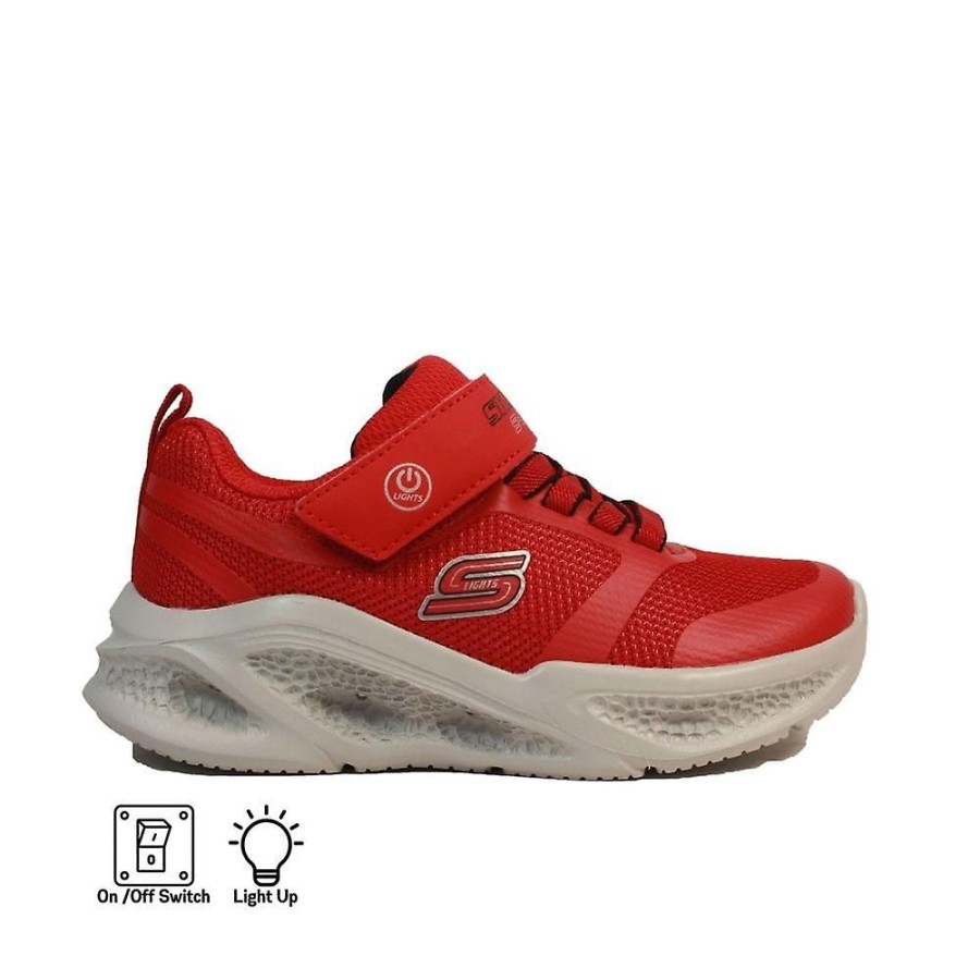 Children Skechers | Skechers Meteor Lights Red/Black