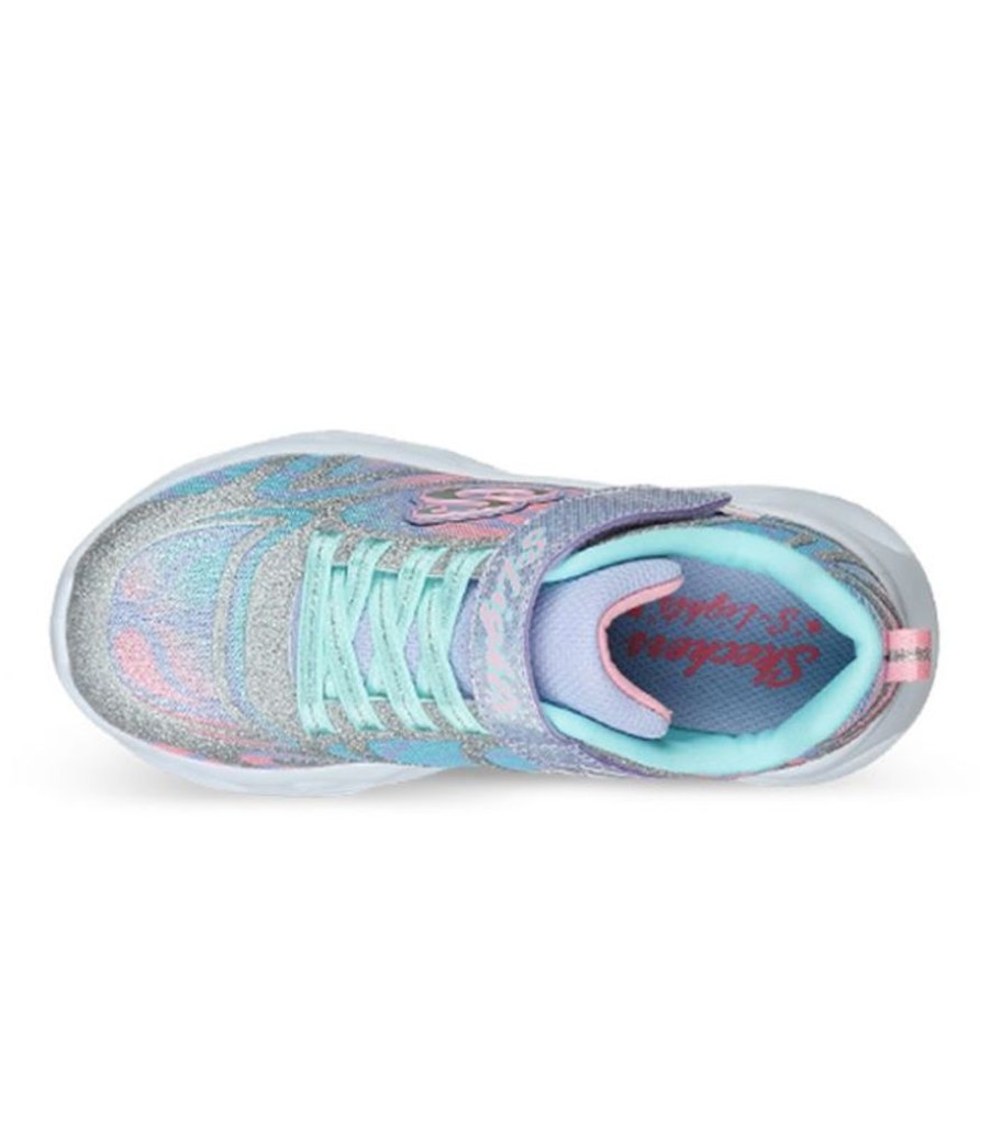 Children Skechers | Skechers Twisty Brights Silver Multi 2