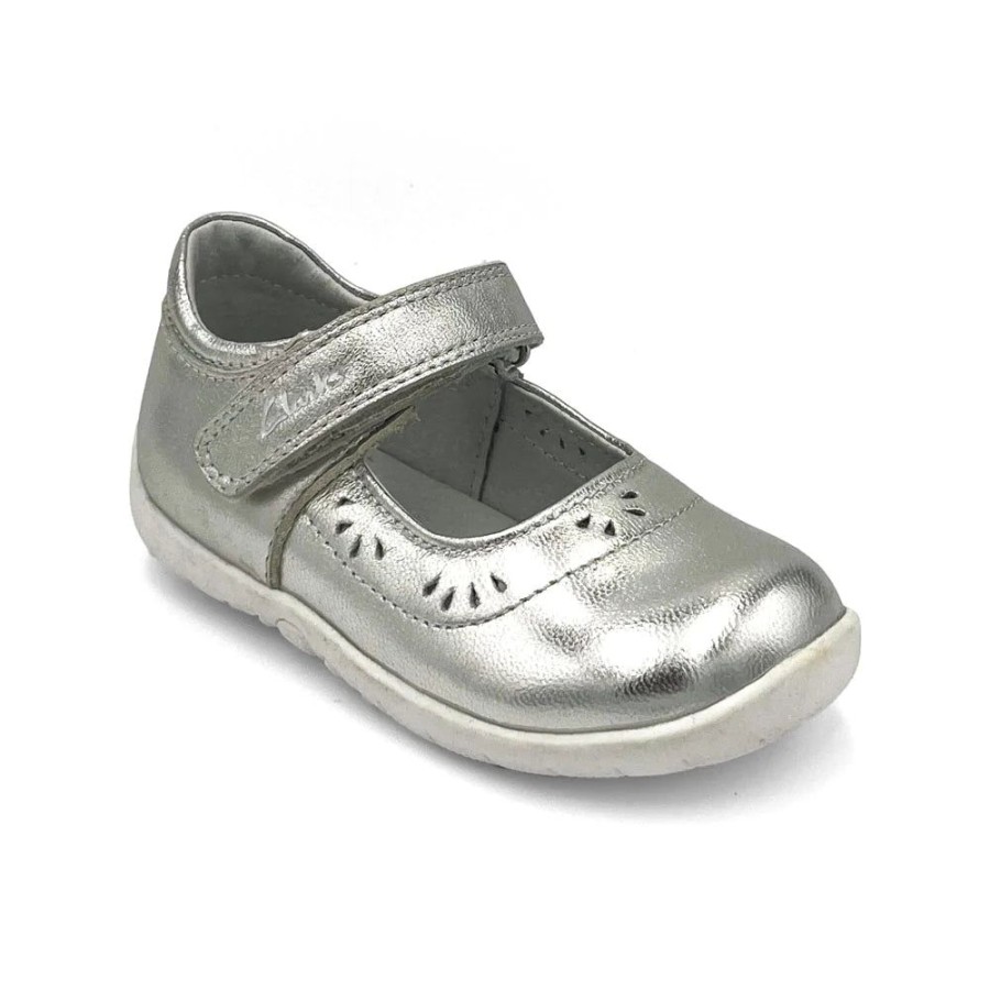 Children Clarks | Clarks Satin F Silver